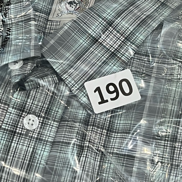 CINCH Men’s Medium Longe Sleeve Logo Plaid Cowboy Western Pattern Cuff RG - Picture 11 of 11